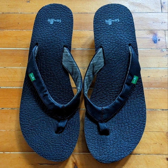 Sanuk Shoes - Sanuk Yoga Mat Wedge Sandals, Black, Women's Size 9